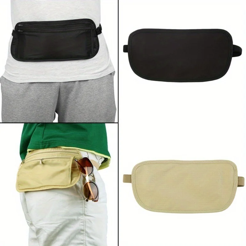 Invisible Viagem Cintura Packs Pouch, escondido Carteira De Segurança, Passaporte Dinheiro Belt Bag, Baú, Presente, 1Pc