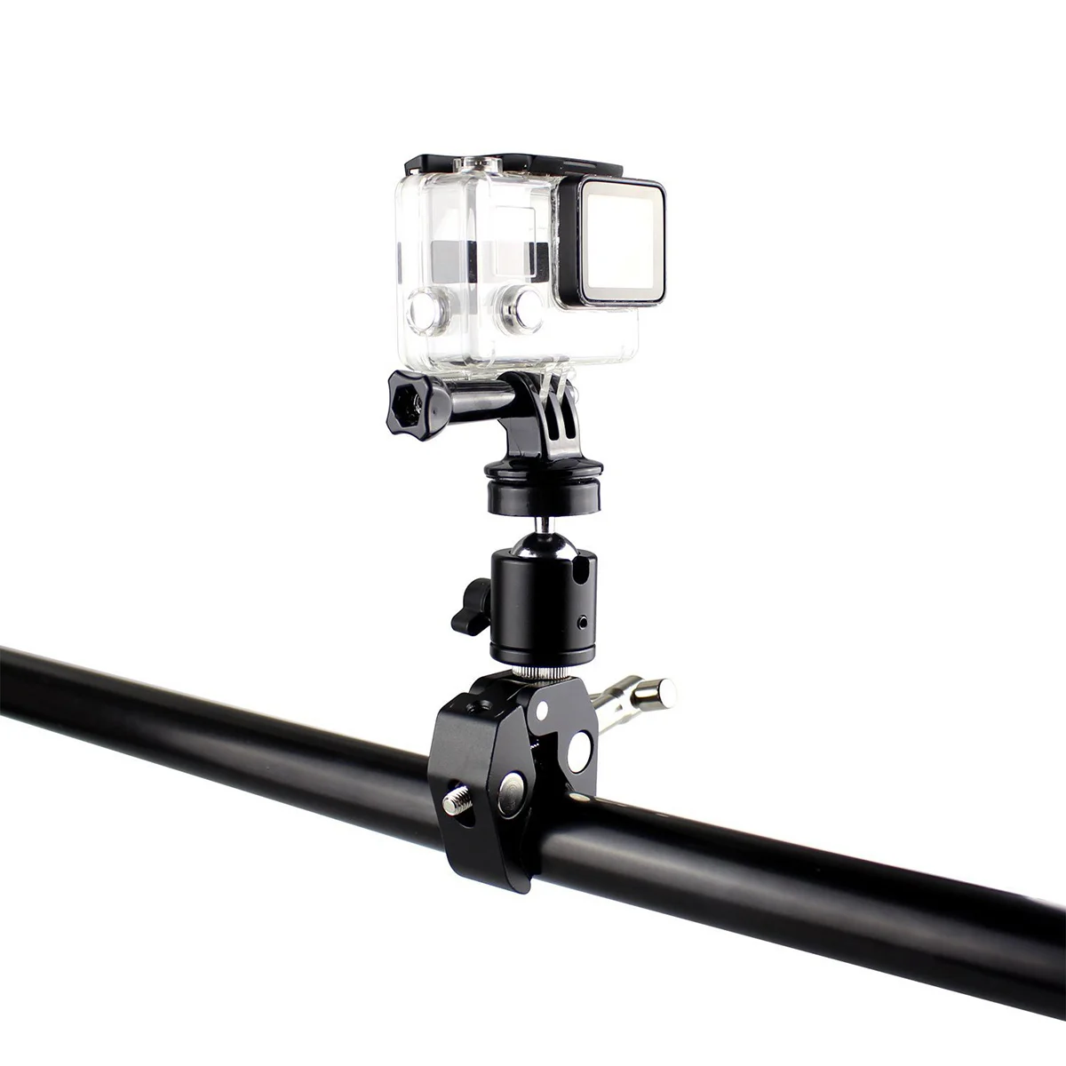

Ball Head Mount Adapter 360° Swivel 1/4"-20 Screw 5.5Cm Clamp For Camera Rig Dslr Camcorder Lcd Monitor Microphone Osmo