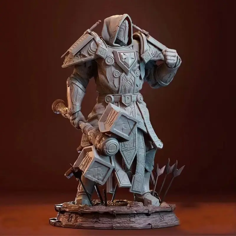 80mm Paladin Judgment Suit Resin Model Soldier Desktop Figurine White Model DIY Coloring Self-assembly Miniatures Gifts