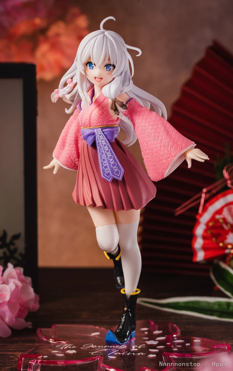 20cm figurka Anime Elaina wędrująca czarownica: podróż figurki elainy figurki dziewczyny Kawaii Model kolekcjonerski lalki