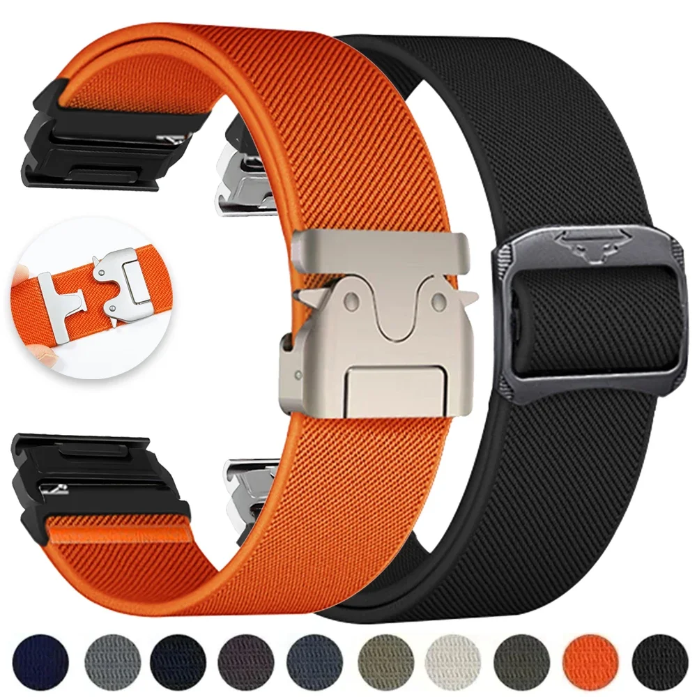 Image of 26 mm 22 mm Nylonarmband für Garmin Fenix 8 E 7 7X 6 6X 5X Plus/Epix Pro Gen 2 47 mm QuickFit Sports Forerunner 965/Enduro Loop Band