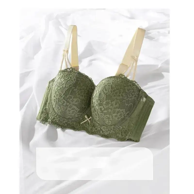 

Plus Size Lingerie Underwear For Women Gathered Steel Rings Bra G Cup Brasier Mujer Brassiere Femme B C D F G 95