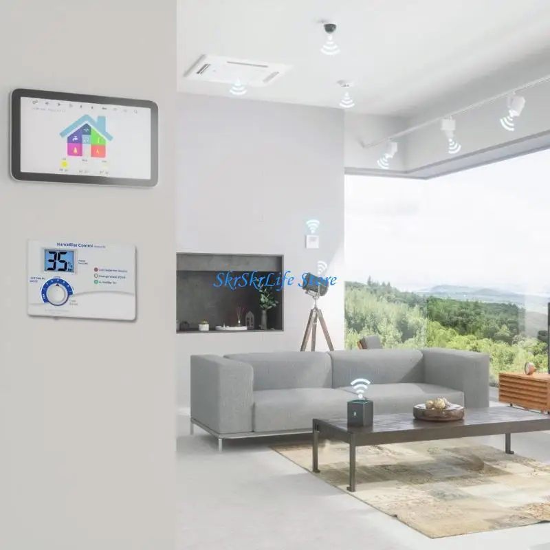E65E Upgrades 60 Type Fully Automatic Digital Control Humidifier with Outdoor Temperature Sensors for Intelligent Home