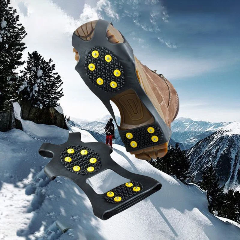 Outdoor Non-slip Shoe Covers Studs Anti-Skid Ice Gripper Spike Winter Climbing Anti-Slip Snow Shoes Covers Outdoor Crampones