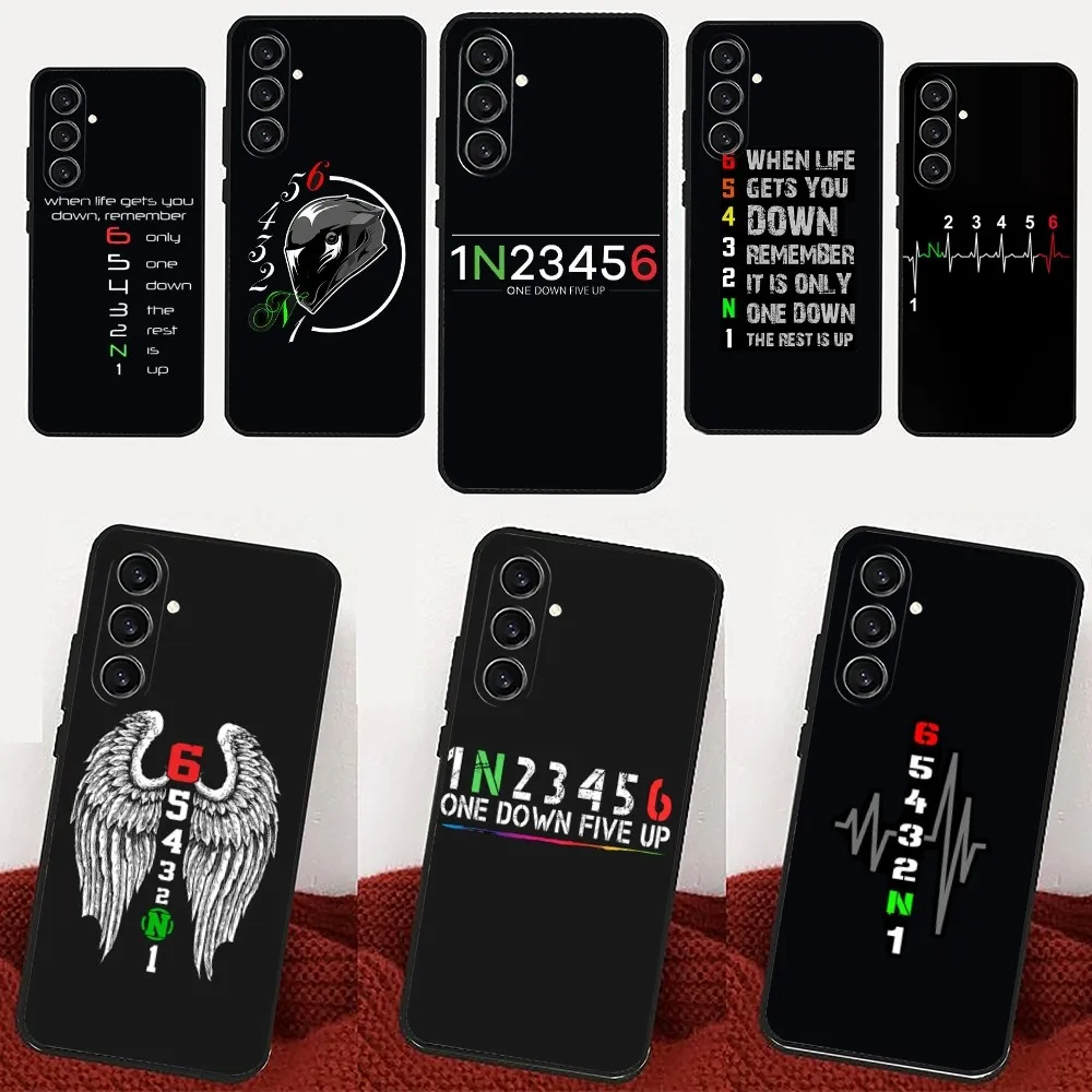 1N23456 M-Motorcycle-S  Phone Case For Samsung Galaxy A13,21s,22,31,32,52,53,71,80,91 Black Soft Cover