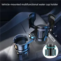 1 PCS Car Water Cup Holder All New Multifunction Carbon Fiber Car Cup Holder Beverage Holder Cushion with Compass