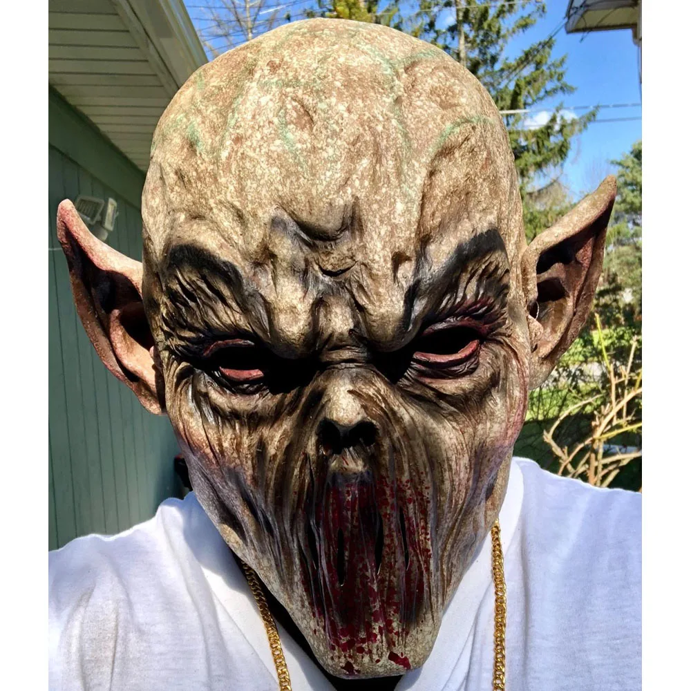 Hrůza krvavý zombie mouthless nestvůra lebka maska cosplais děsivé upír běs duch maškaráda halloween večírek kostým rekvizity