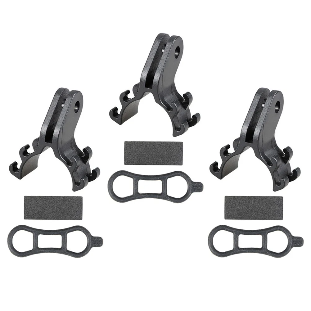 

3 Sets Accessories Headlight Clip Bike Flashlight Bracket Torch Black Plastic Stand