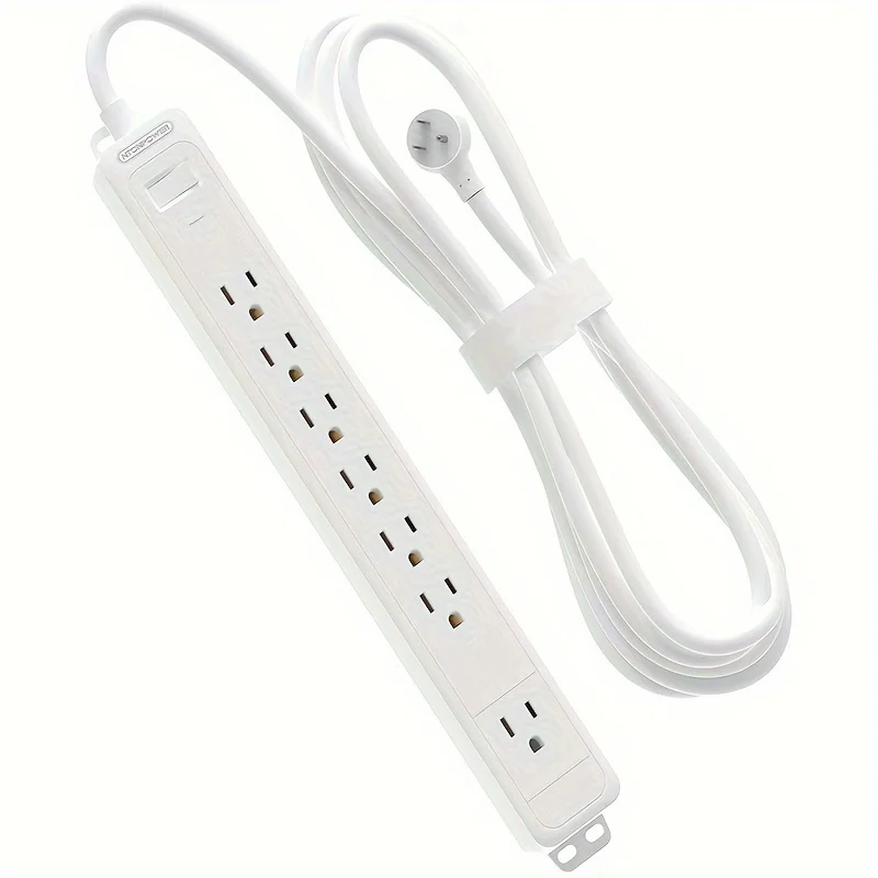 

US Plug Power Strip 7 AC Outlet 1080J Surge Protector 15 A 25 ft Extension Cord Network filter Multiple Plugs socket extension