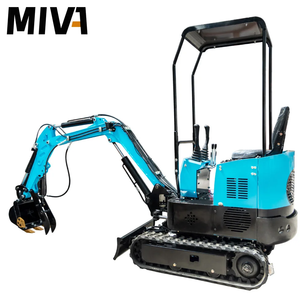 Cheap 1ton Mini Excavator Earth-Moving Multi Function Machinery With Thumb Bucket Construction Small Home Excavator Customized