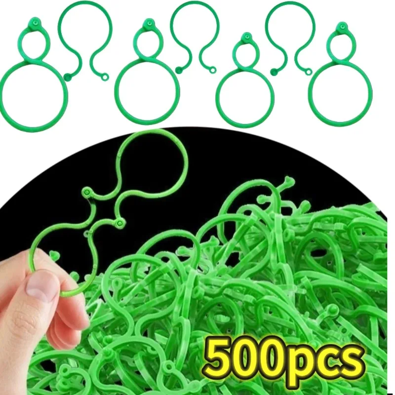 

50-500 зажимы для садовых растений для выращивания овощей, вертикальный держатель для растений в комплекте, кольцо, садовая подставка, инструменты, настенные зажимы для скалолазания