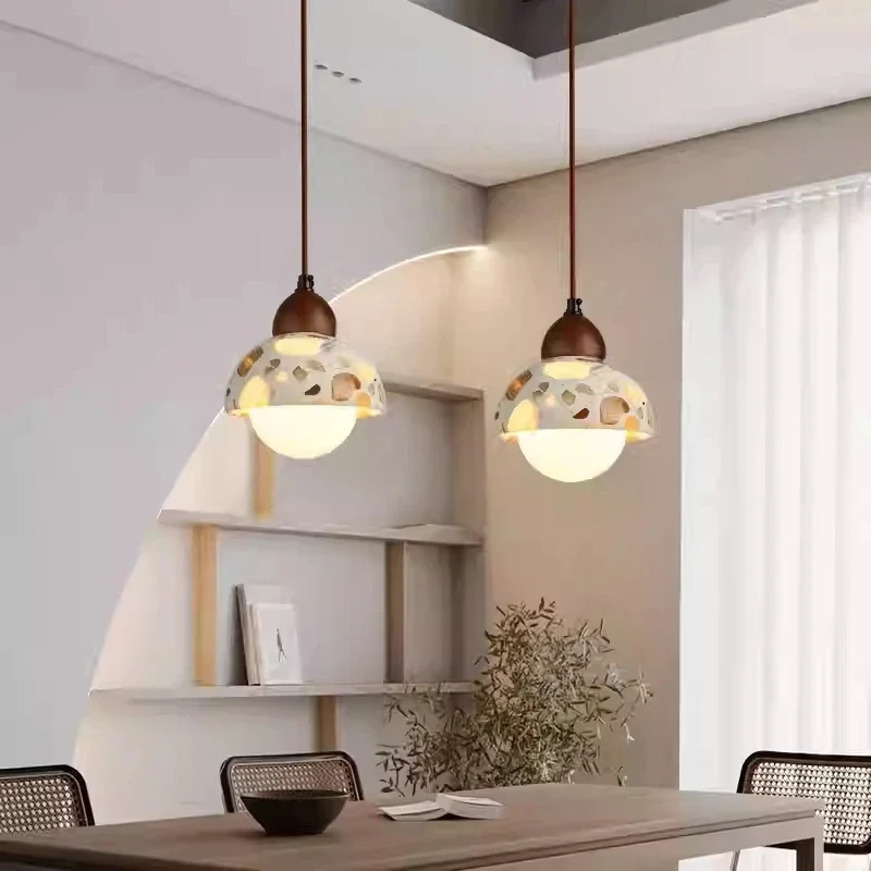 

Minimalist Led Chandelier Modern Pendant Lamp Marble Lighting Bedroom Bedside Terrazzo Light Home Room Restaurant Decoration