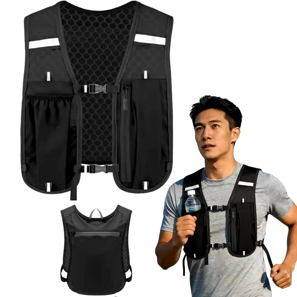 Running Hydration Vest for Women and Men, Water-Resistant, Breathable, Backpack for Runs, Hiking, Cycling, Trails, Marathons