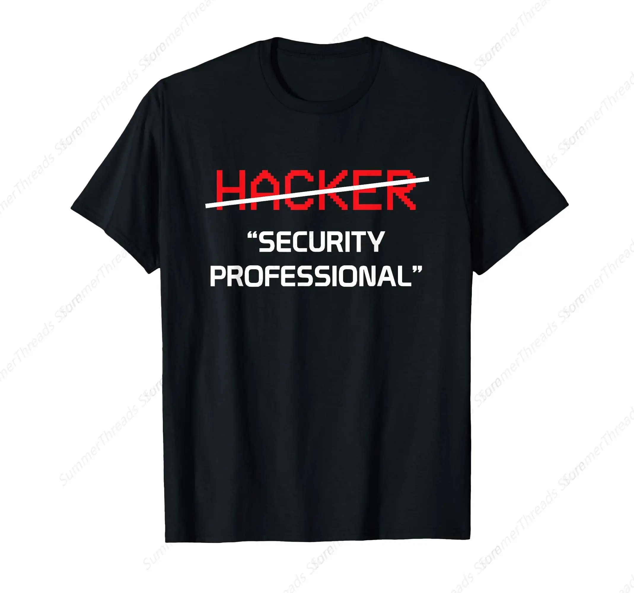 

Funny Programmer Gift T-Shirt Cybersecurity - Inspired Geek T - Shirt - “Hacker To Security Professional” Tee For It Security En