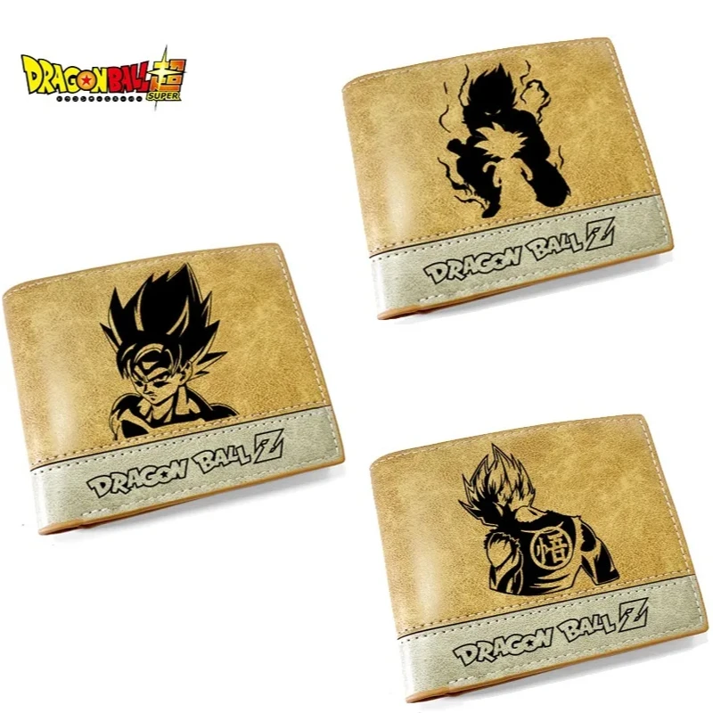 

Anime Dragon Ball Pu Wallet Son Goku Kakarotto Figures Cartoon Print Short Portable Card Bag Coin Purse Children's Holiday Gifts