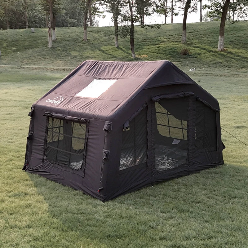 

Палатка Air Tent 8.0 - черная, водонепроницаемая, для активного отдыха на природе, глэмпинга, складная, портативная.