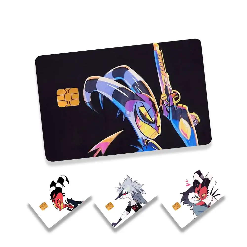 

Anime H-Helluva Boss HD Waterproof Card Skins Protective Stickers for Credit Bank Game Cards