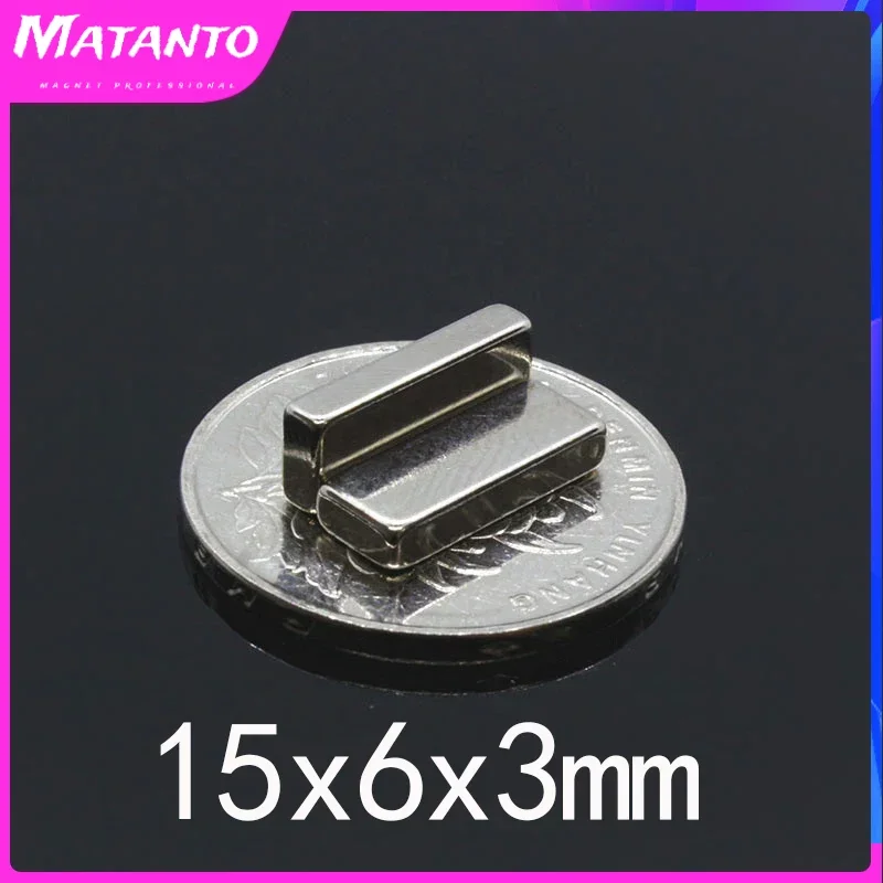 

10/20/50/100/150/200Pcs 15x6x3mm N35 Small Block Powerful Magnets Super Neodymium Magnet Stong NdFeB Permanent Magnetic