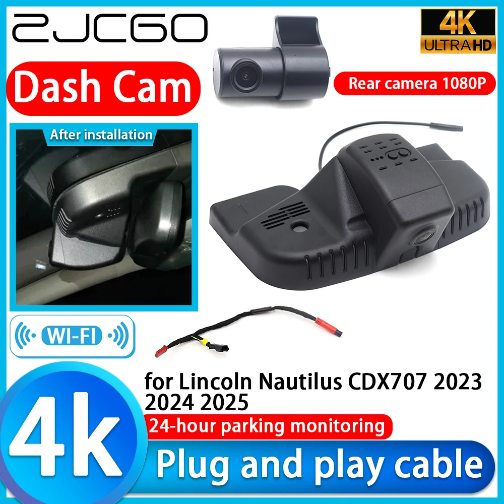 

for Lincoln Nautilus CDX707 2023 2024 2025 4K DVR Dash Cam Car Camera Sony Lens 24h Parking Monitor Video Recorder Recording