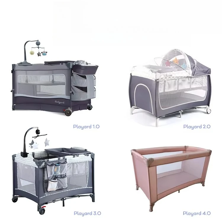 Travel Infant Bassinet Bed Foldable Baby Crib Playpen Playard Pack