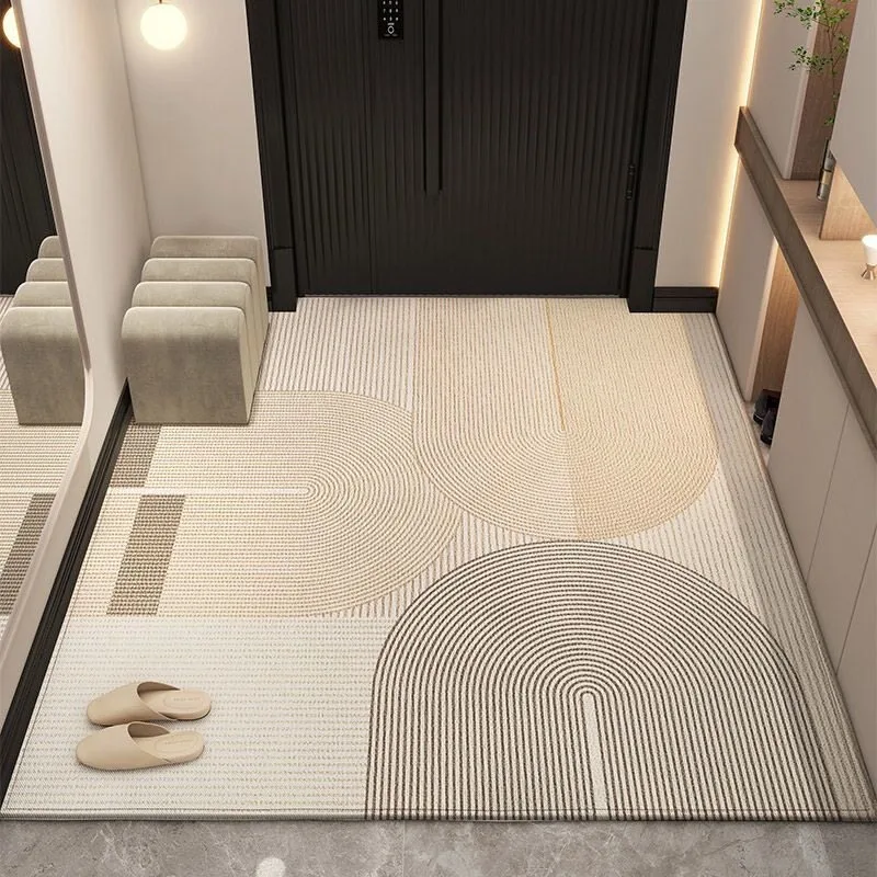 Entrance Doormat Stain-resistant Dirt-resistant Floor Mat Minimalist Geometric Pattern Rug Welcome Rugs Home Decoration Carpet