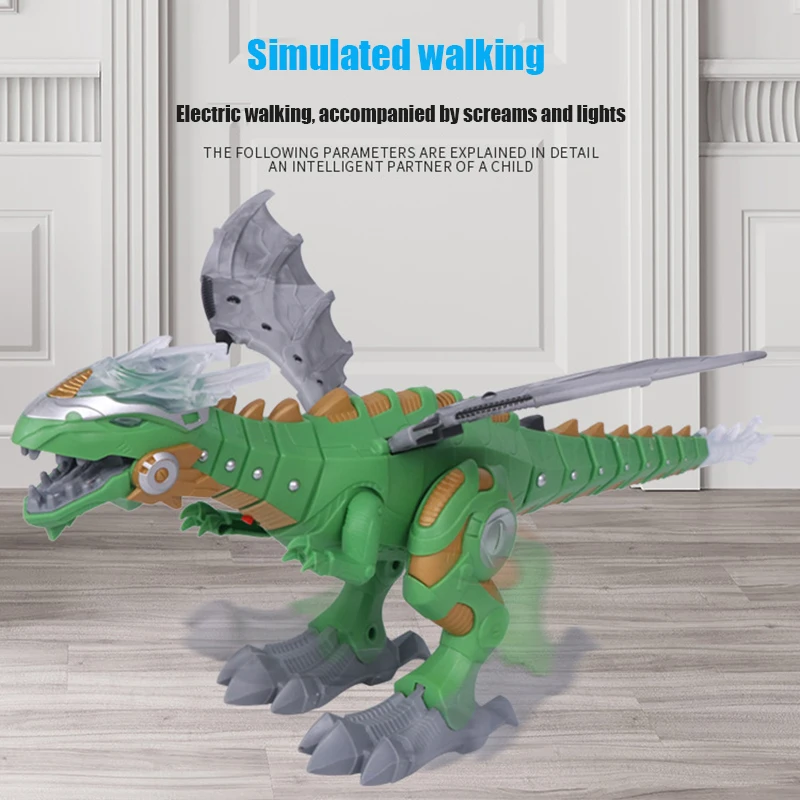 Robô Dinossauros Jurássico para Crianças, Modelo Animal Mecânico, Dragão Velociraptor, Brinquedos Inteligentes para Caminhada, Presentes