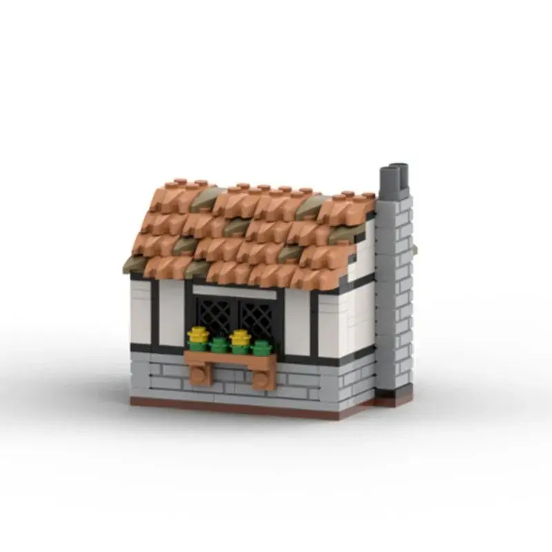 Farmhouse Waterwheel Blocos de Construção, Street View, Mini Casa Medieval, Castelo Cavaleiro Soldado, Presente Arquitetura, Cidade, MOC, 230PCs