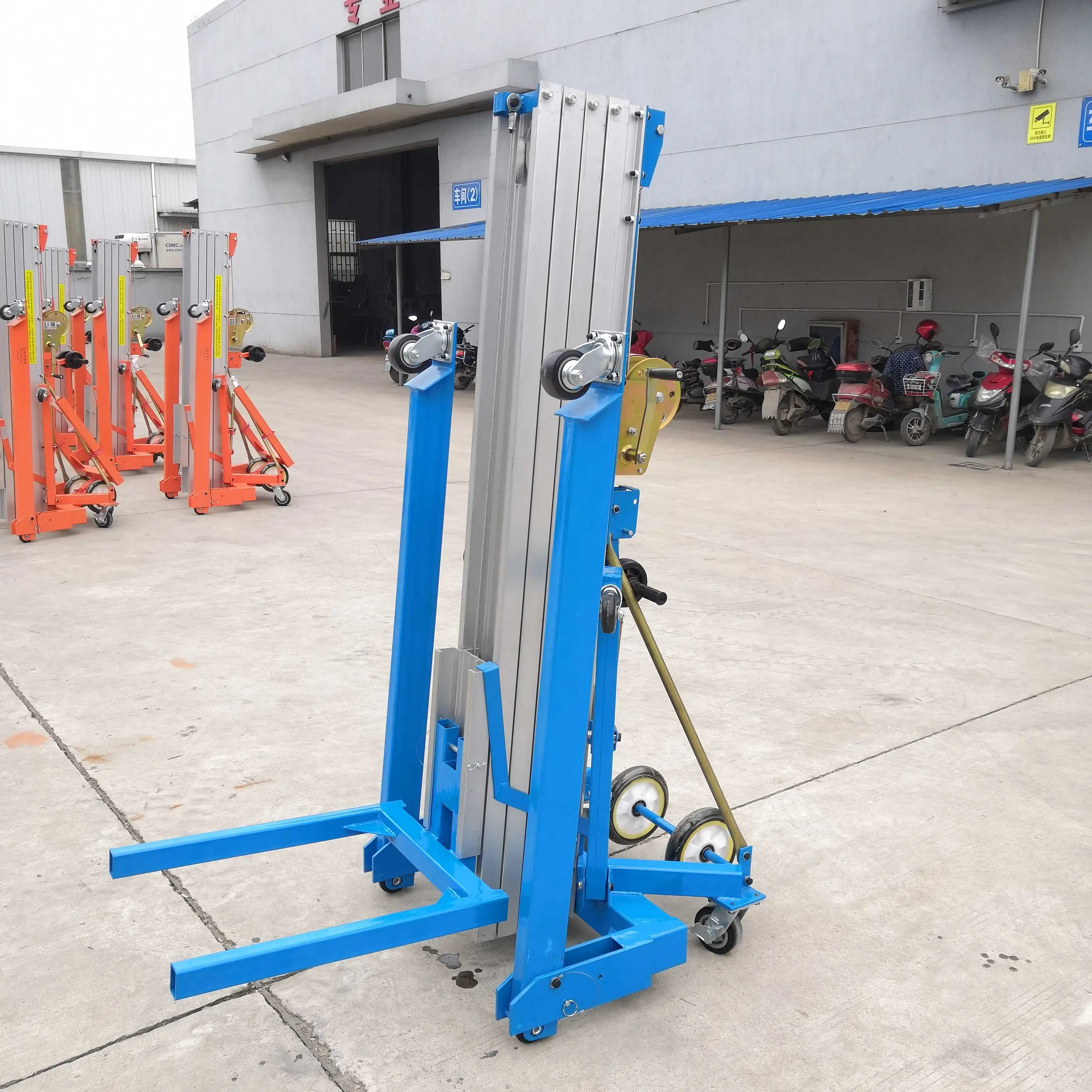 Hand Cranked Aluminum Alloy Elevator - Exhibition Fair Manual Dedicated Lifting Platform, Household Ladder