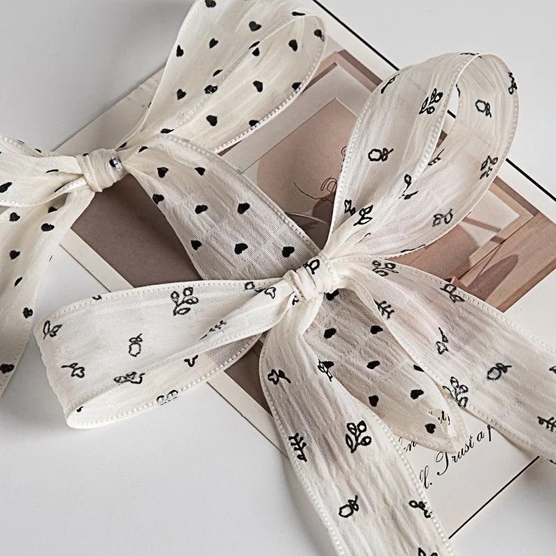 

Popular Versatile Small Floral Series Ribbon Handmade Hair Clips Gift Packaging Bows DIY Materials and Accessories 10Y