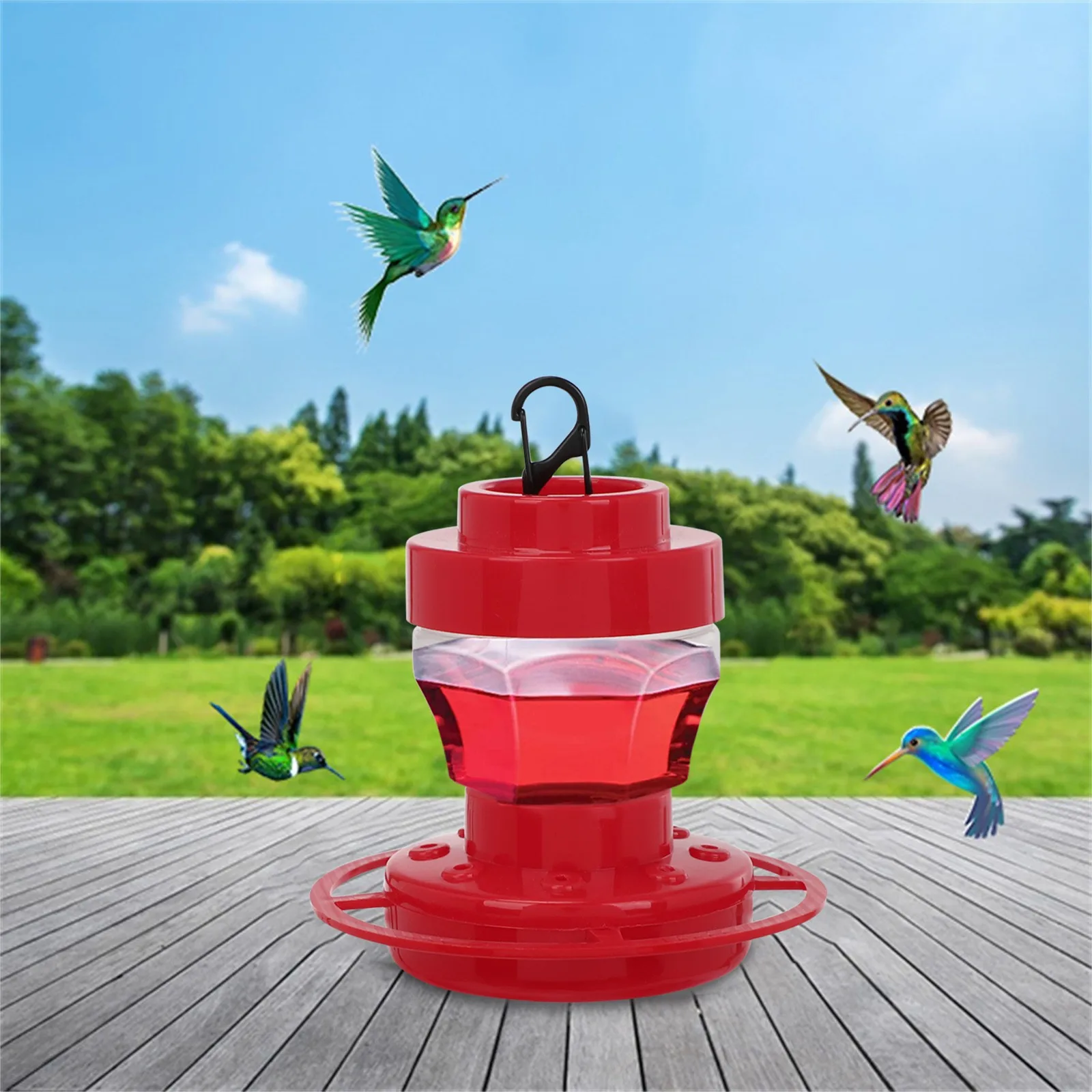 

Humming Bird Feeder Sucker Plastic Birds Feeder Outdoor Transparent Hanging Feeder Hummingbird Gifts For Small Birds Birds Food