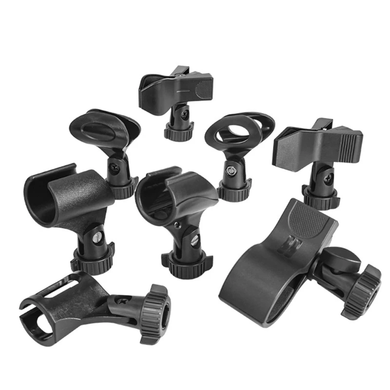 Microphone Clip Holder 30-45mm Secure Clamping Ranges for Podcasting Broadcasting 