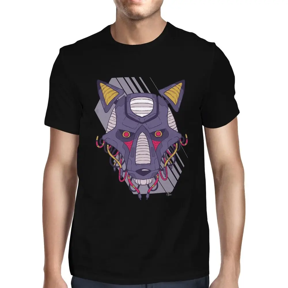 Mens Robot Wolf  T-ShirtUnisex Women's Summer Cotton Luxury Brand Retro Oversized