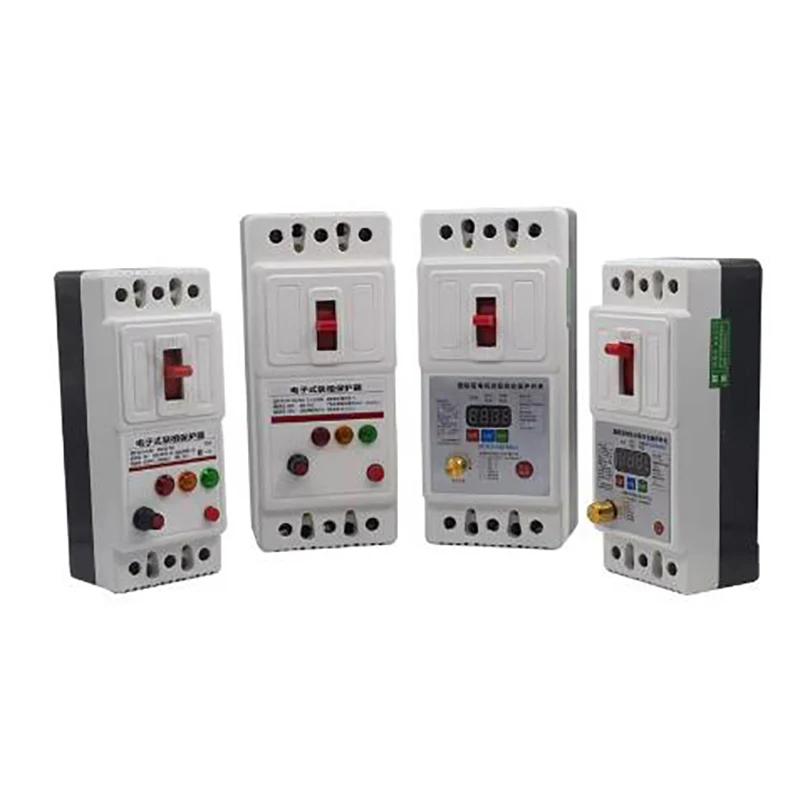 Missing phase overload circuit breaker DZ15 motor protector motor water pump 380V digital display timing leakage switch