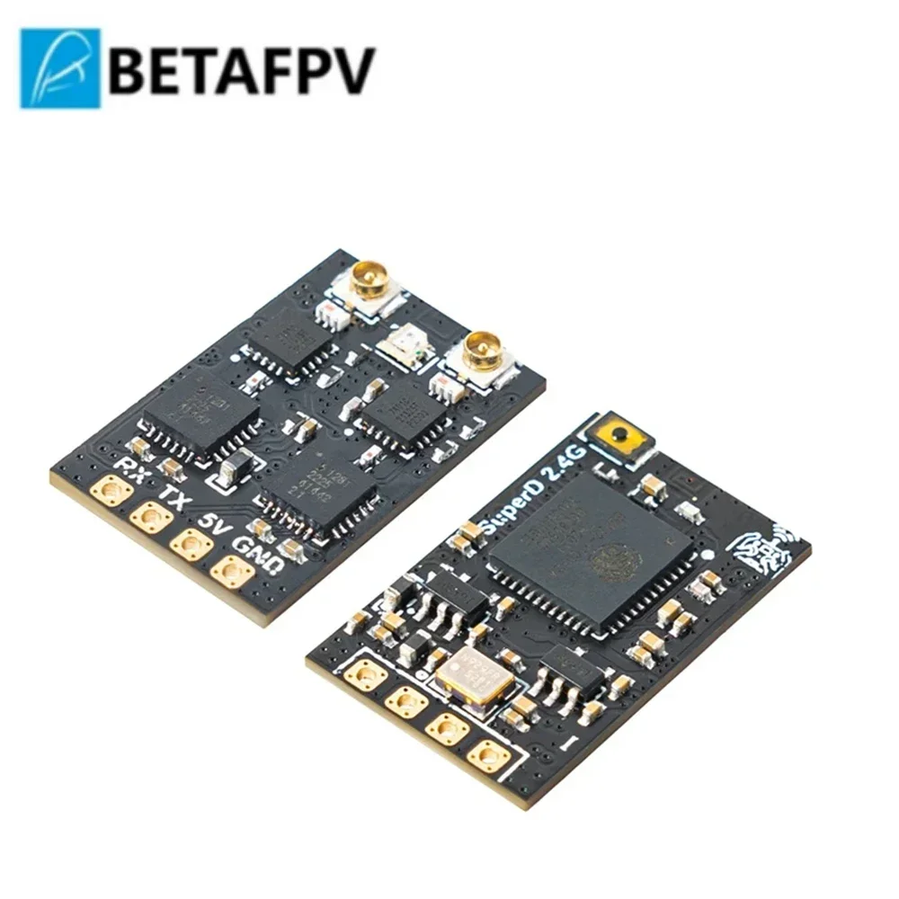 BETAFPV SuperD ELRS 2.4G/915MHz/868MHzDiversity Receiver ExprssLRS RX 2T Antennas TCXO IN For RC FPV Long Range/Freestyle Drone