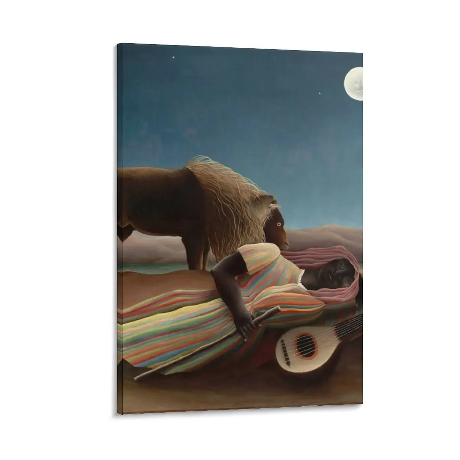 

Henri Rousseau - The Sleeping Gypsy (1897) (La Bohémienne endormie) Canvas Painting anime
