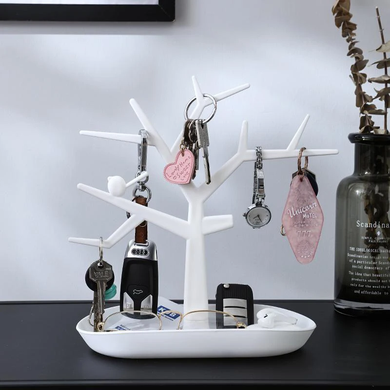 Desktop Necklace Earring Display Frame Cosmetics Ring Jewelry Box Storage Box Key Storage Frame Simple Desktop Furnishing