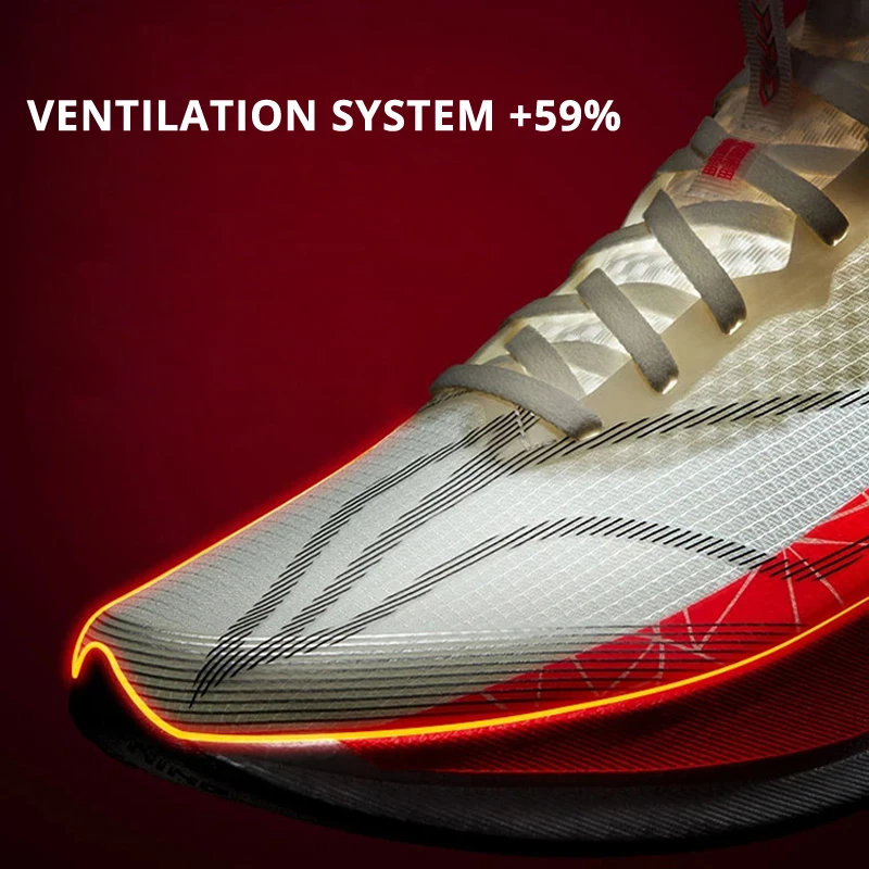 Li-Ning Damen RED HARE 9 PRO Racing Laufschuhe BOOM FIBER Reflektierendes leichtes Futter Trainingssportschuhe ARPW002