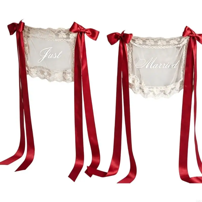 Tie-on Chair Back Accent Set for Wedding Reception and Head Table Use 55KF