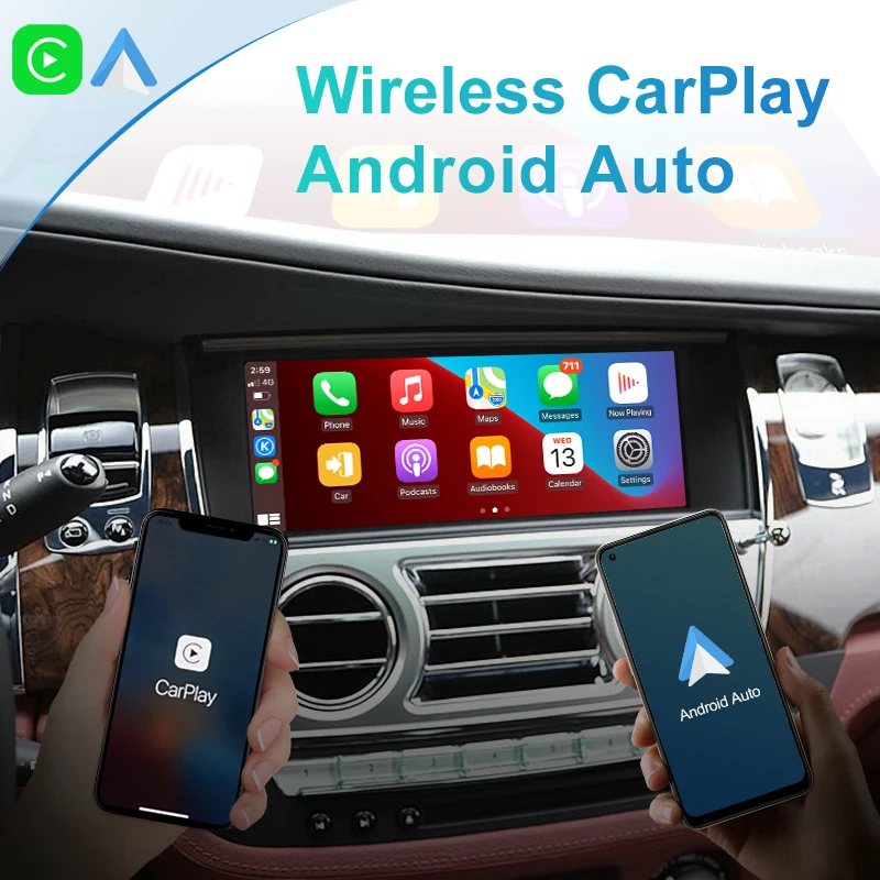 Wireless CarPlay Android Auto Module For Rolls-Royce CIC Phantom Ghost Wraith 2010-2016 Car Play  Mirror Front Rear Camera