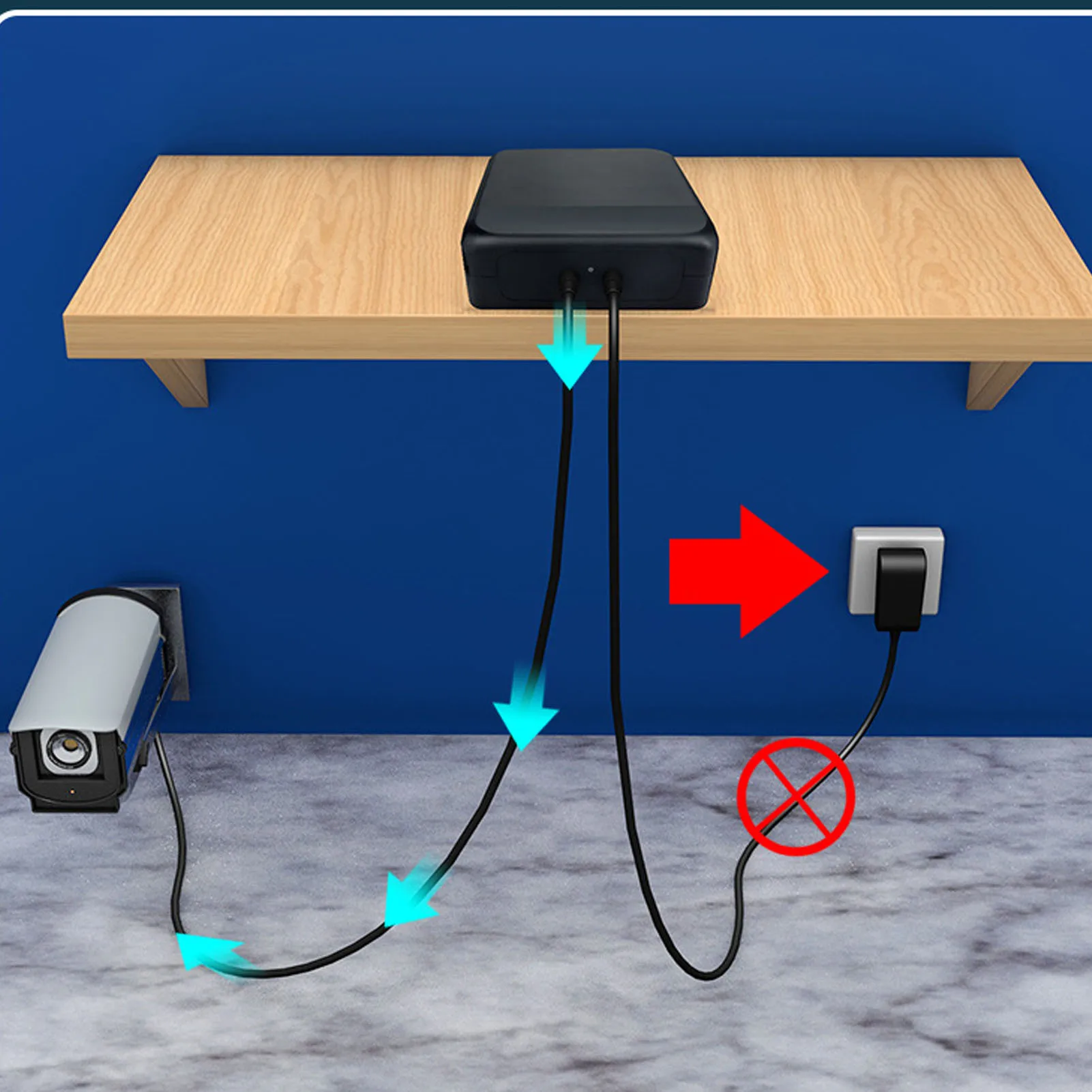 Mini UPS Battery Backup 31200mAh Backup Battery Power Supply for Router Surveillance Camera