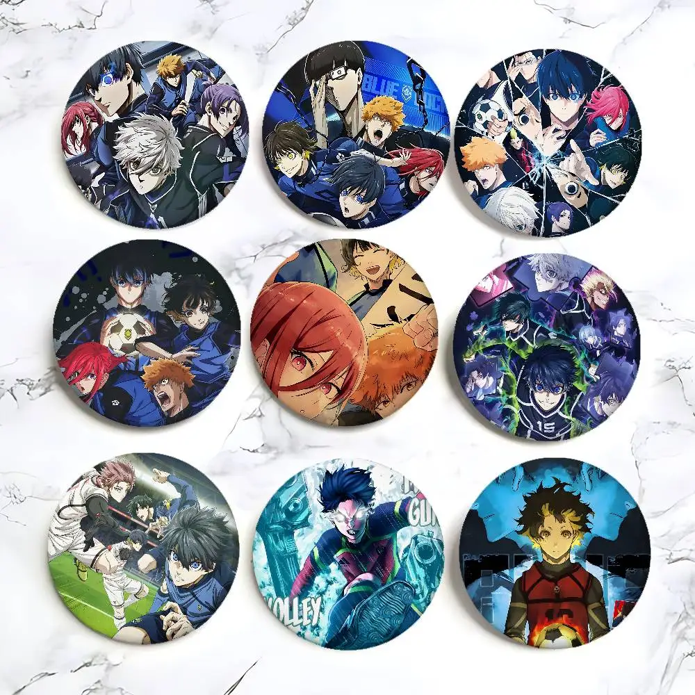 أنيمي الأزرق قفل شارات الإبداعية صفيح زر دبابيس بروش الإبداعية يقتبس شارة الملابس على ظهره مجوهرات هدية للأطفال الأصدقاء #1