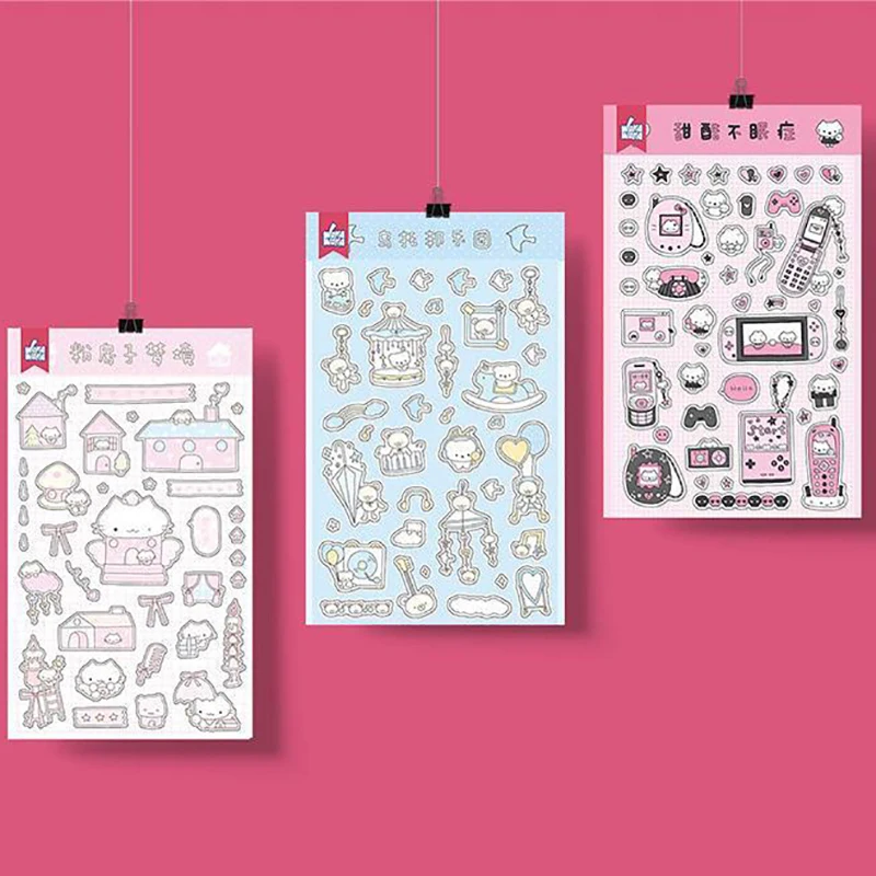 Kawaii Graffiti Animal Stickers Sweet Cute Sticker For Scrapbooking Arts DIY Crafts Album Journal Planner Decoration Stickers