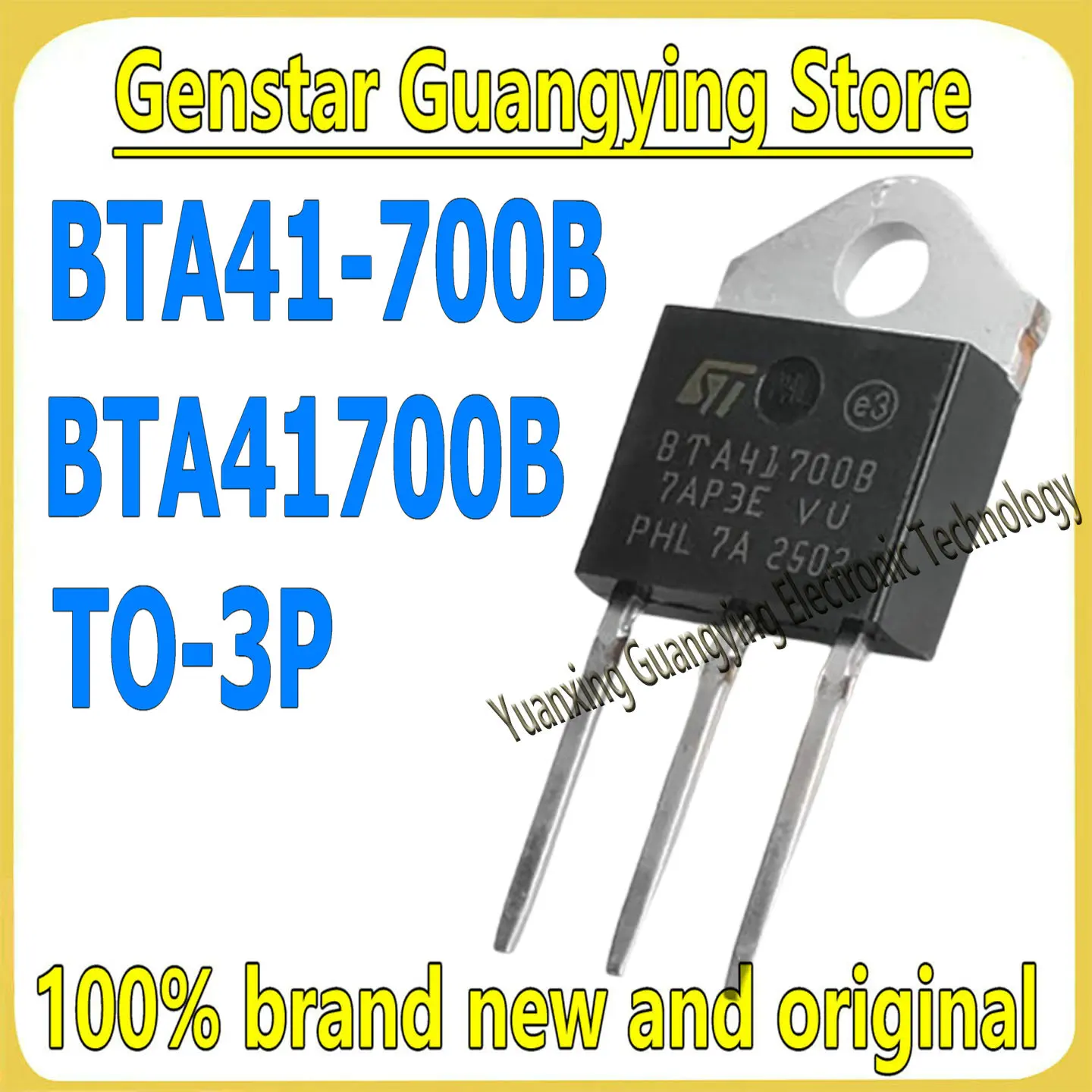 (10 pieces) BTA41-700B, BTA41700B, BTA4I700B TO-3P 40A 700V High-Power Bidirectional Thyristor, 100% Brand New