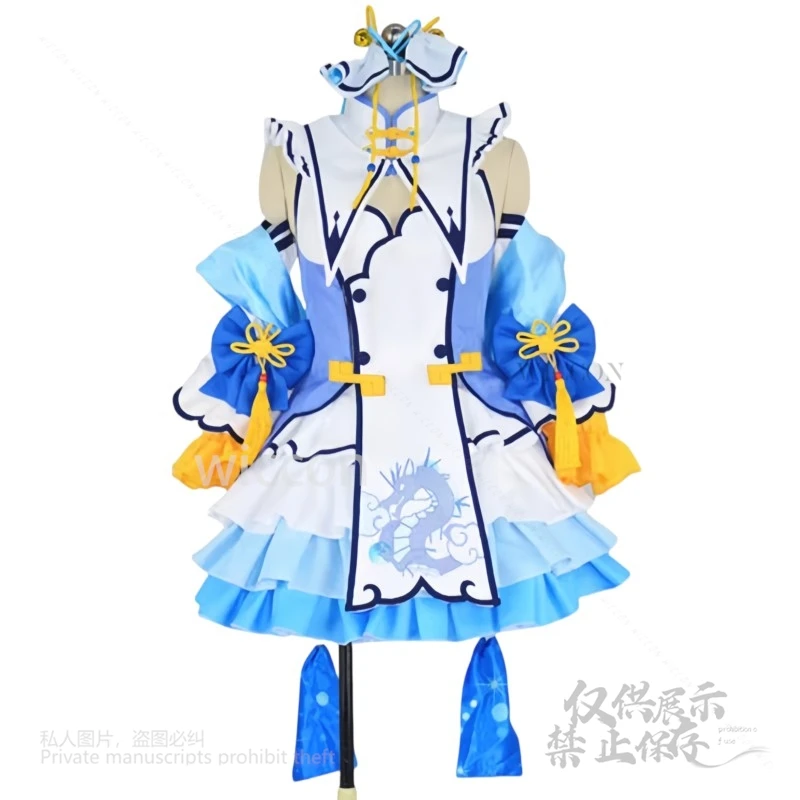 Amamiya Kokoro 코스프레 의상 게임 Vtuber 중국 스타일 드레스 비공식 정장 가발 여성용 할로윈 카니발 파티 맞춤형