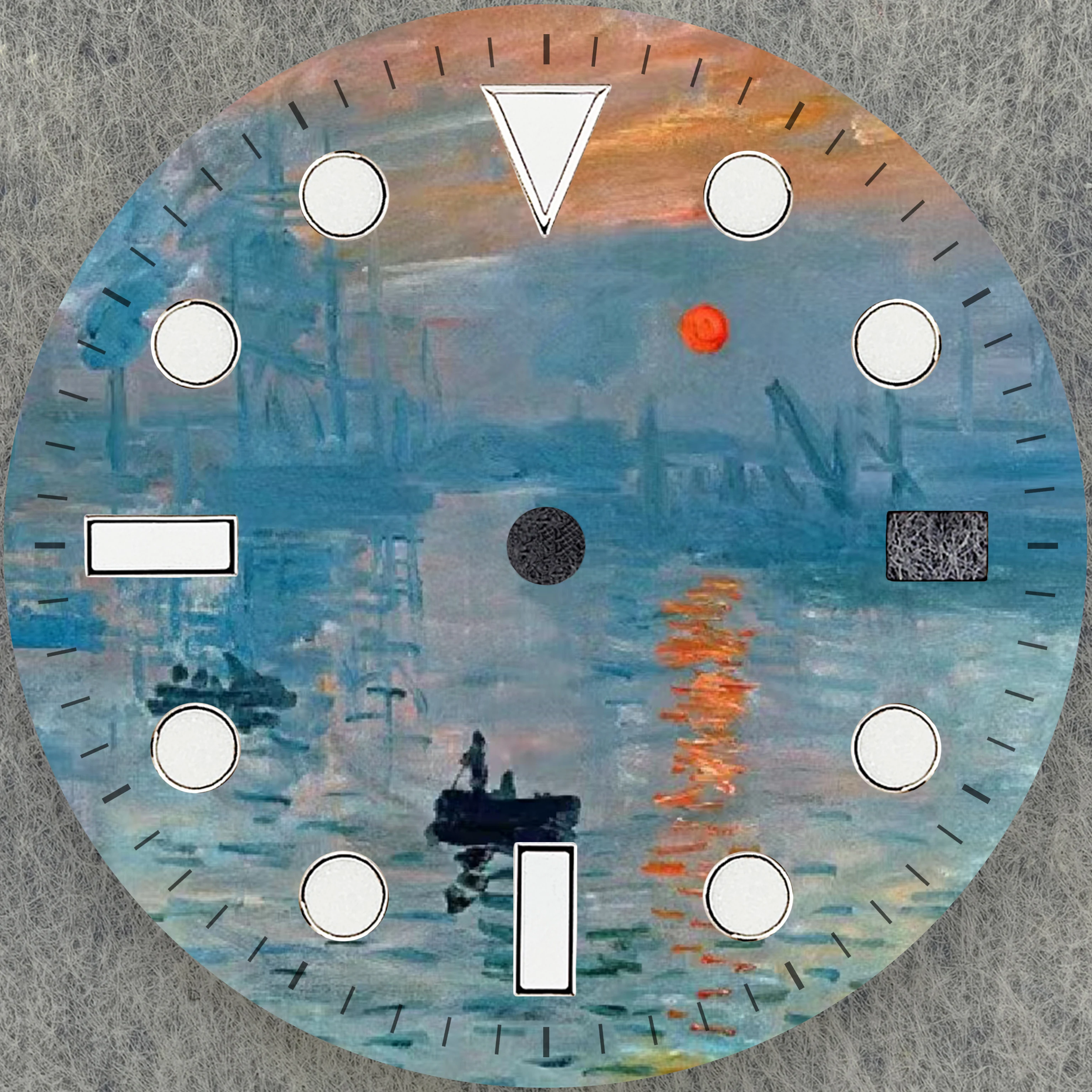 NH35 무브먼트와 호환 가능한 고품질 시계 다이얼, 28.5mm 모네 랜드스케이프 시리즈, 시계 액세서리