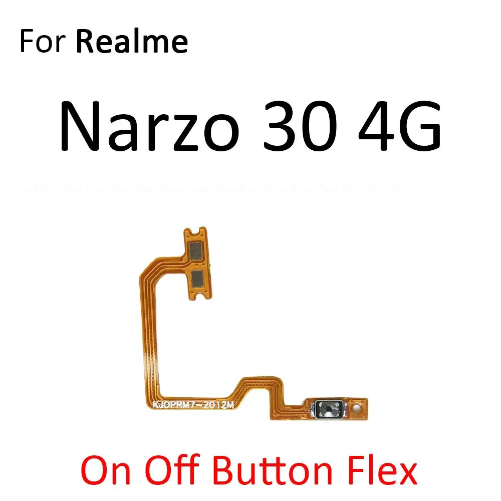 Switch Power ON OFF Key Mute Silent Volume Button Ribbon Flex Cable For OPPO Realme Narzo 30 30A 50 50i 50A Prime Pro 4G 5G