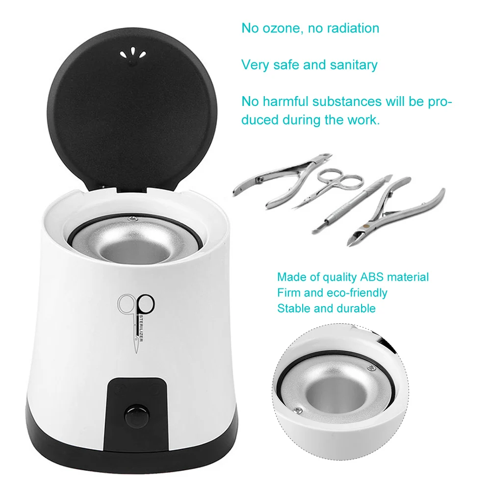 Machine de nettoyage pour nail art 100W, machine de nettoyage à haute température, outils de nail art, ciseaux, boîte de nettoyage automatique