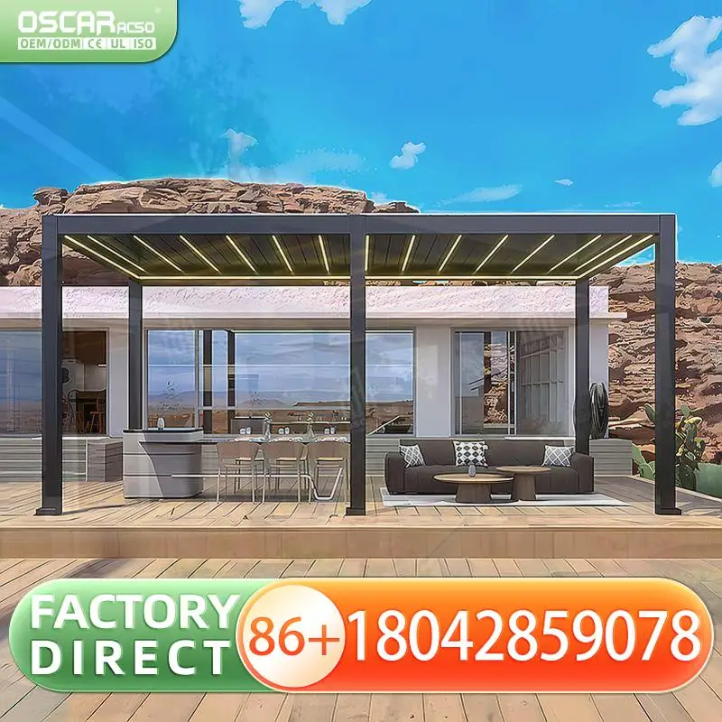 

12x7 12x16 3x2m Outdoor Automatic s for Garden Patio Backyard Pergola