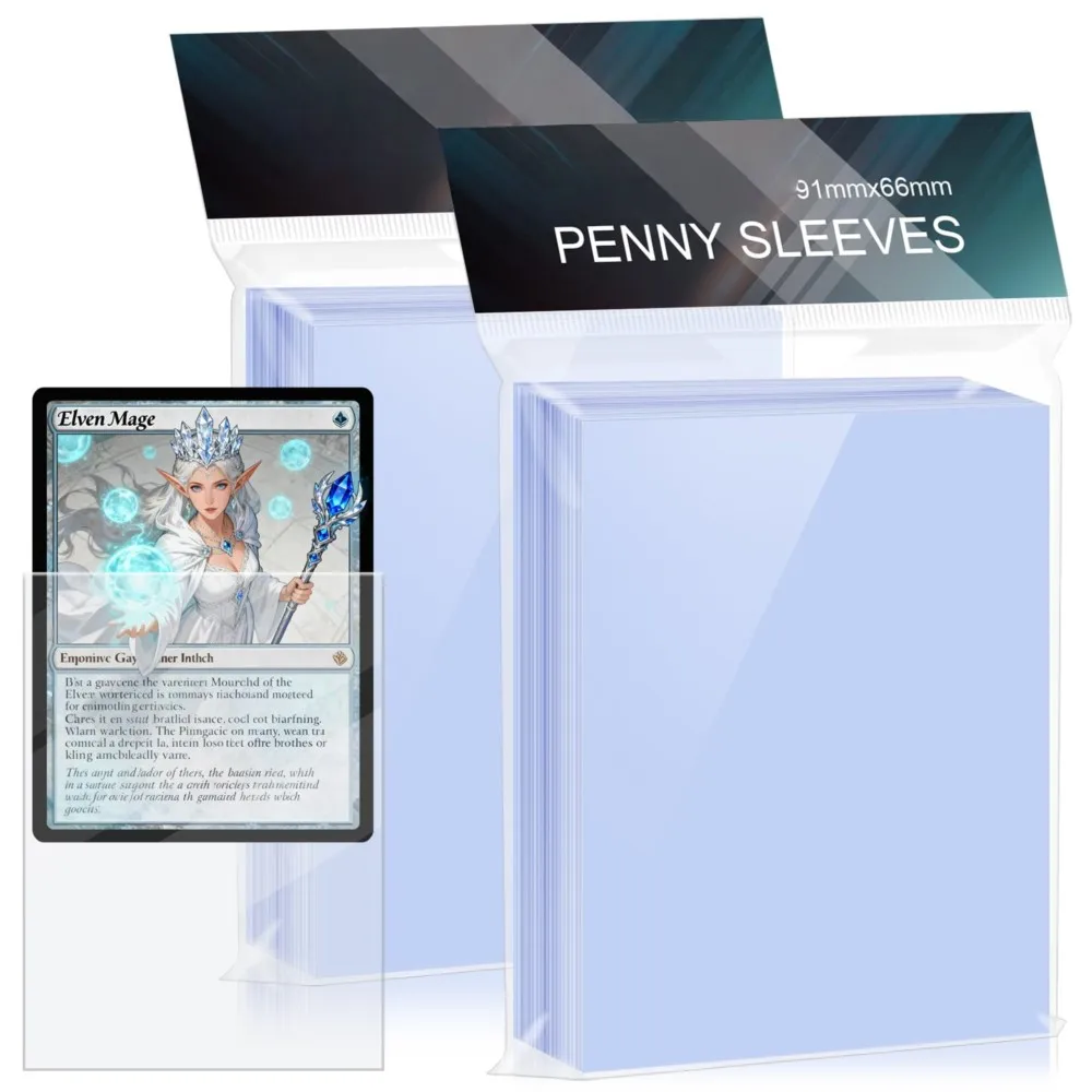 100 Pack Transparent Penny Sleeves Card Trading collect Protector Sleeve Holder For Game Pokemon Tcg Yugioh Baseball Sports Card