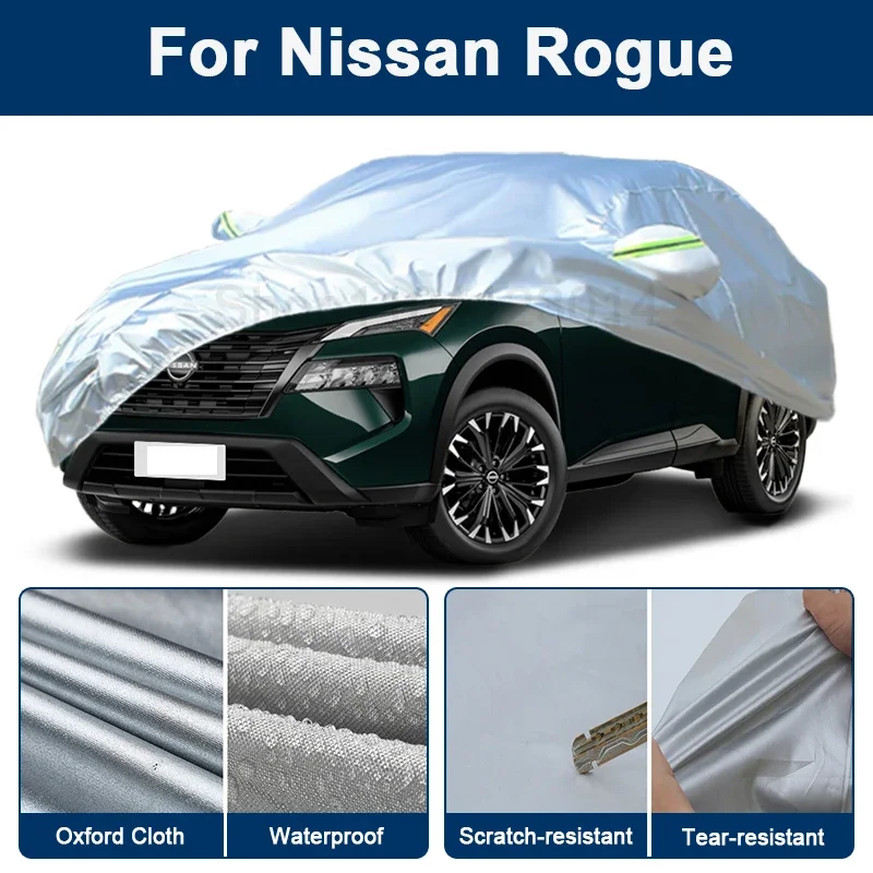 

Всепогодный чехол для автомобиля Nissan Rogue с отражающими полосами, водонепроницаемый, снегозащитный, пылезащитный, с защитой от УФ-излучения, внешние аксессуары